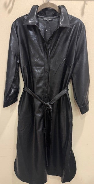 Faux Leather Dress