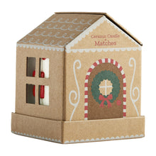 Load image into Gallery viewer, Gingerbread House Candle and Matches - 3 Different Styles
