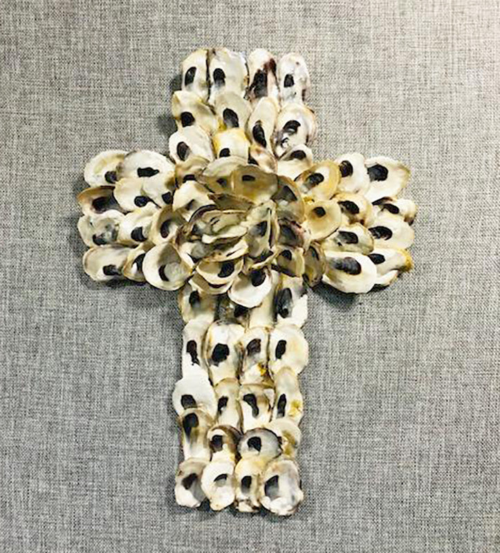 Handmade Oyster Shell Cross