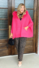 Load image into Gallery viewer, Zip Up Sweater With Fur Hood - 3 Colors
