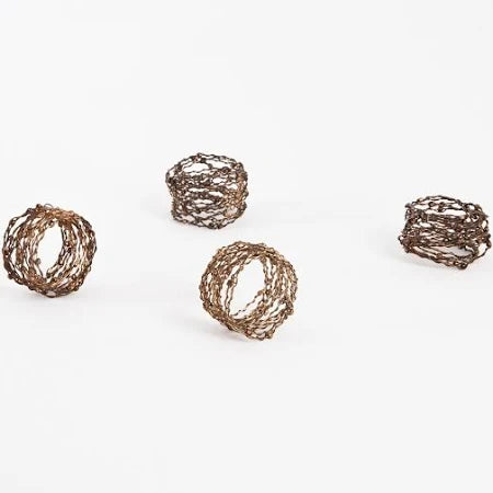 Metal Design Napkin Ring Gold