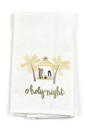 Nativity  O Holy Night Hand Towel