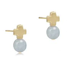 Load image into Gallery viewer, E. Newton Signature Cross Stud With Stone - 2 Styles
