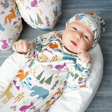 Load image into Gallery viewer, Bamboo Gown And Hat Set - 4 Prints
