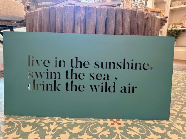 Live In The Sunshine Metal Art