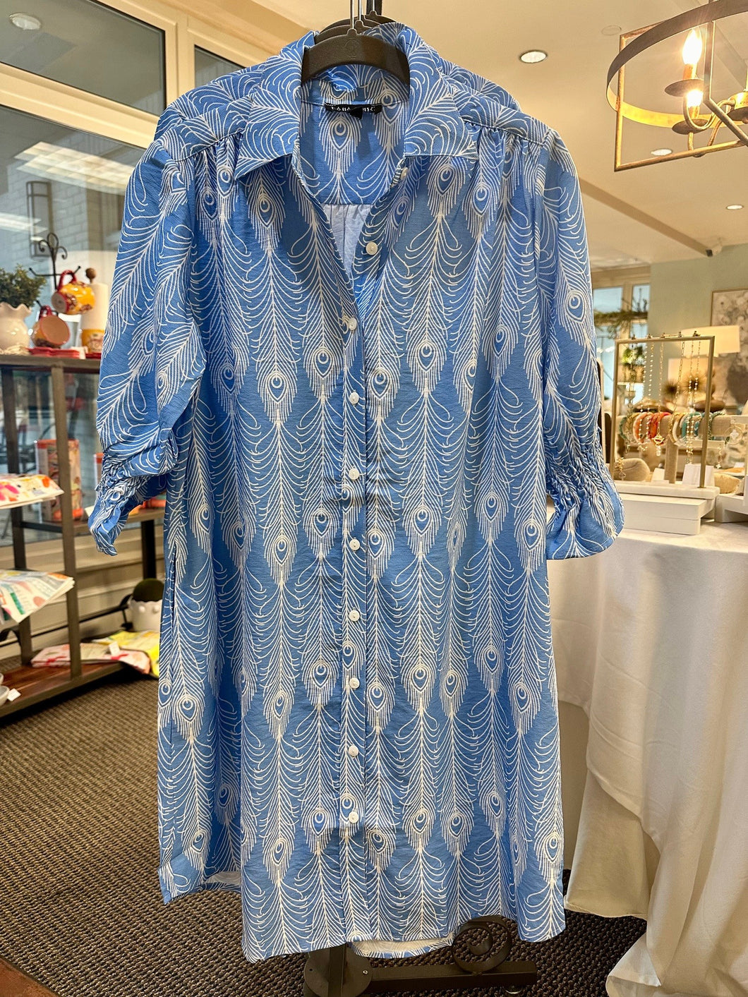 Peacock Print Dress