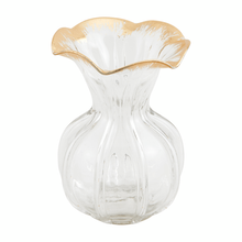 Load image into Gallery viewer, Gold Edge Ruffle Vase - 2 Sizes
