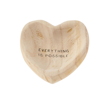 Load image into Gallery viewer, Inspirational Wooden Heart Trinket
