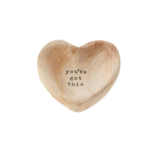 Load image into Gallery viewer, Inspirational Wooden Heart Trinket
