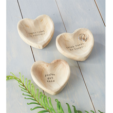 Load image into Gallery viewer, Inspirational Wooden Heart Trinket
