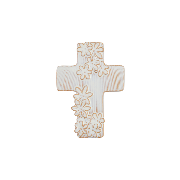 Ceramic Flower Cross - 2 Styles