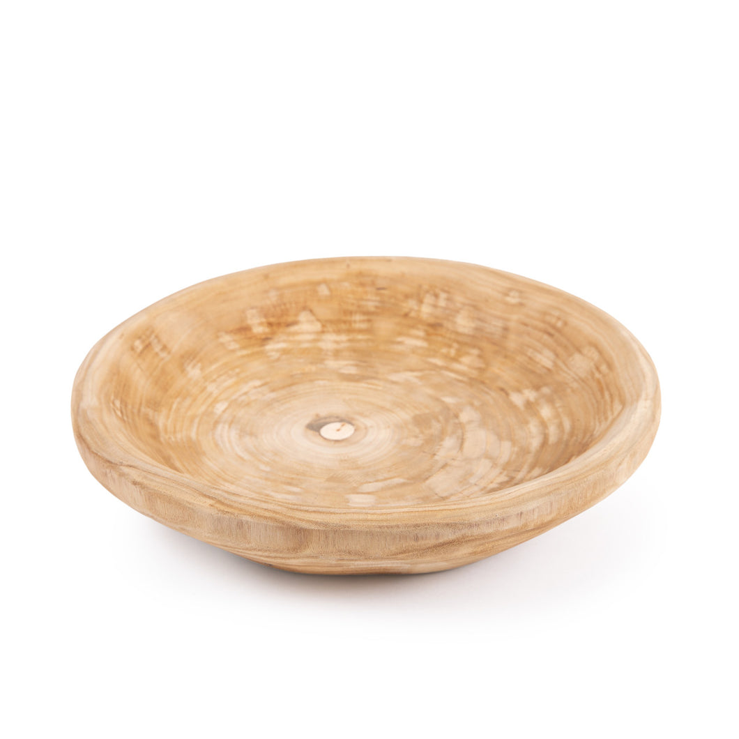 Large Round Wooden Bowl