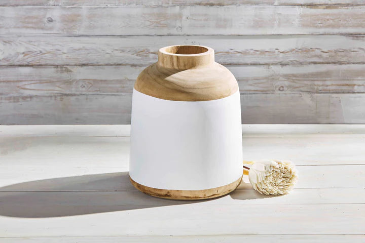 Two-Tone Wood Vase