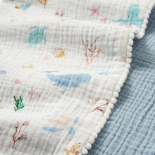 Load image into Gallery viewer, Ocean Organic Muslin Security Blanket
