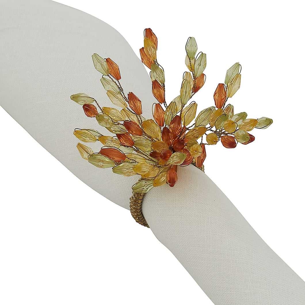 Beaded Flower Napkin Ring