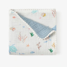 Load image into Gallery viewer, Ocean Organic Muslin Security Blanket
