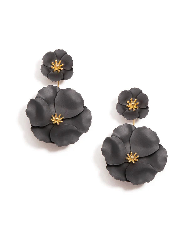 Floral Drop Earring - 2 -in- 1