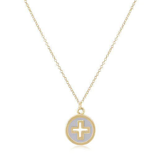 e girl Signature Cross Disc Necklace