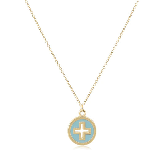 e girl Signature Cross Disc Necklace