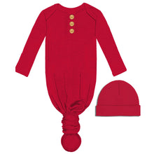 Load image into Gallery viewer, Christmas Infant Gown and Beanie Set

