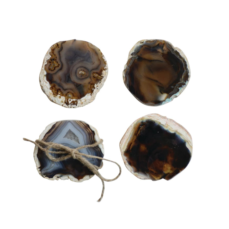 Agate Coasters - Set of Four