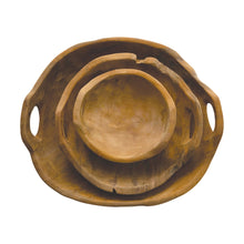 Load image into Gallery viewer, Teak Bowl with Handles - 3 Sizes
