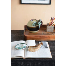 Load image into Gallery viewer, Stainless Steel Magnifying Glass With Horn Handle
