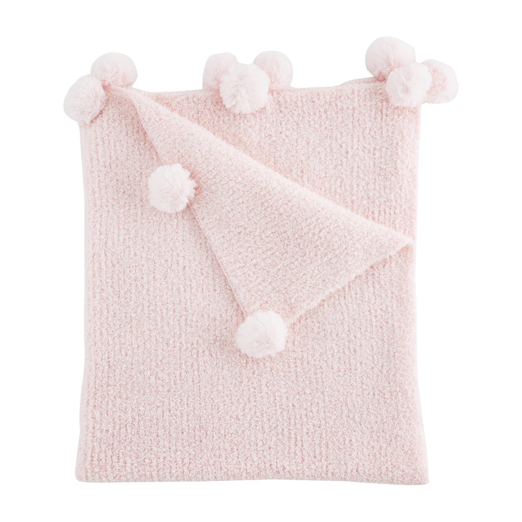 Baby Blanket with Pompoms