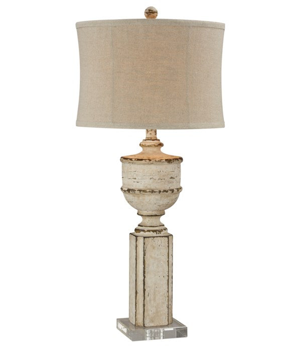 Wood Table Lamp with Acrylic Base