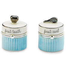 Load image into Gallery viewer, 1st Tooth and Curl Ceramic Keepsake Box
