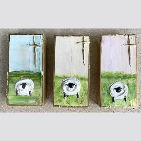Sheep - Original Art by Debra Hewitt
